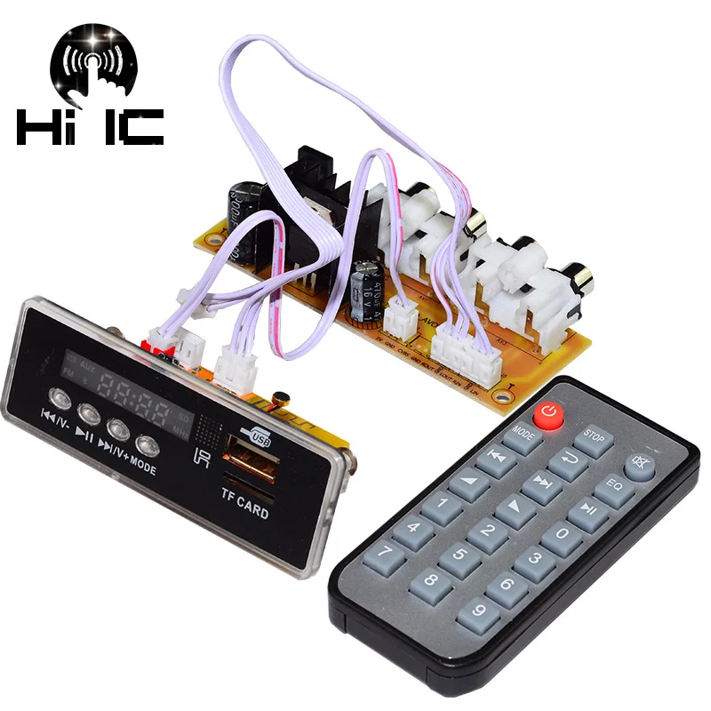 

Wireless 4.2 Bluetooth Audio Receiver APE FLAC MP3 WAV Decoder Board DAC Blue Iight Audio Module USB TF Radio For Amplifier