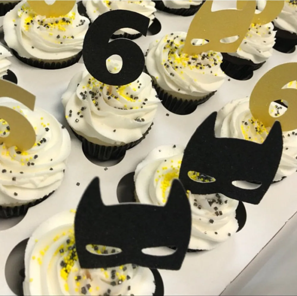 Hero Bat boy cupcake First Birthday, Glitter Cake Top, Age Cake Toppers,  Number 1 Cupcake, hero Birthday|Vật Tư Trang Trí Bánh| - AliExpress