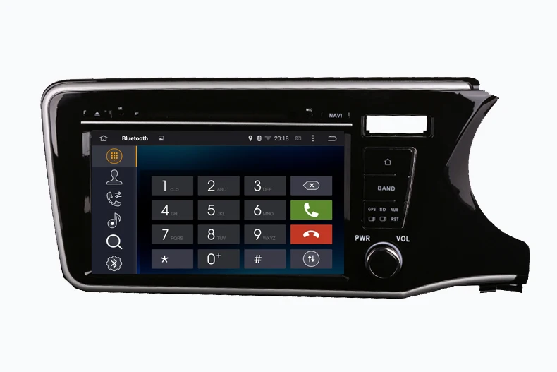 Best 9" two din car radio gps player for honda city RHD 2014-2017 with android 9.0 system octa core 4G RAM 32G ROM wifi audio 1