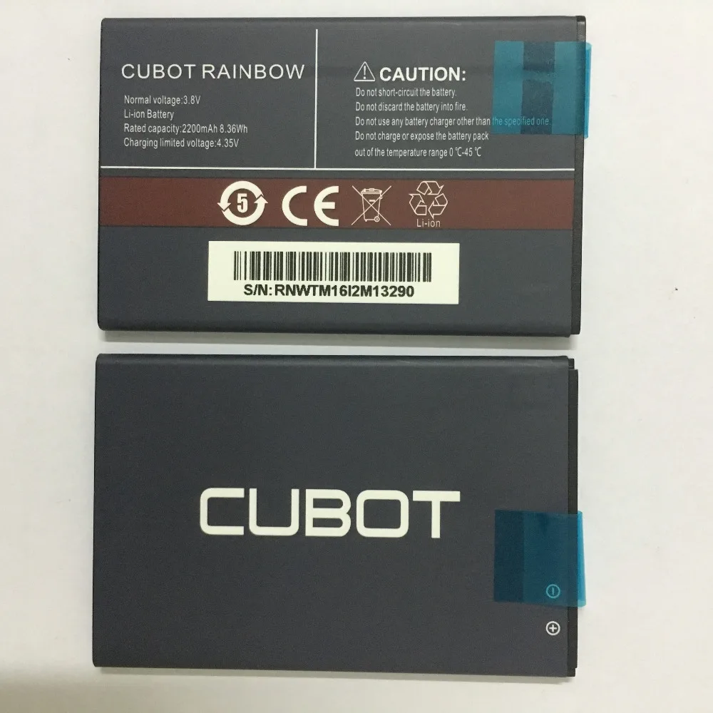 Новинка 100% оригинальный аккумулятор CUBOT RAINBOW 2200 мАч сменный резервный для