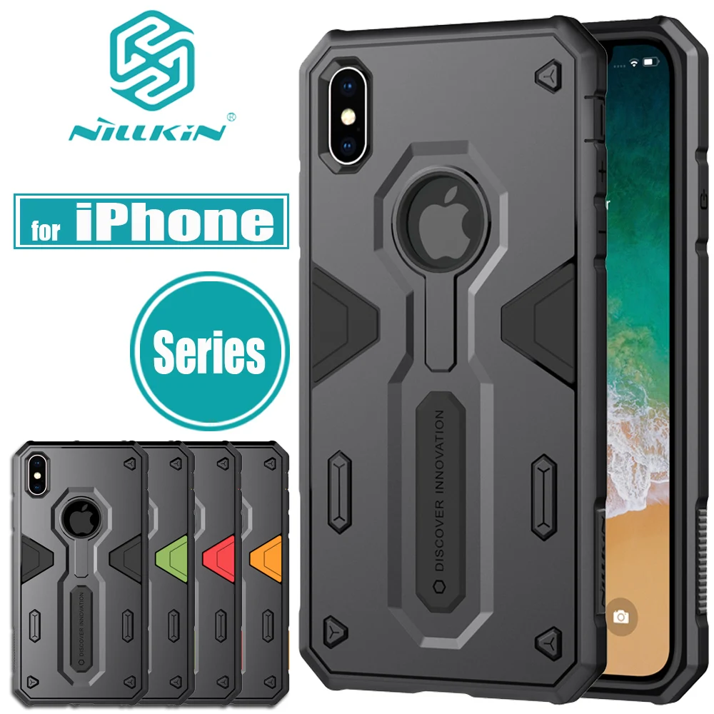

for iPhone X Xs Max XR 8 7 Plus Cases Nillkin Defender 2 Rugged Shield Shockproof Phone Tough Armor Cover Case for iPhone Xs Max