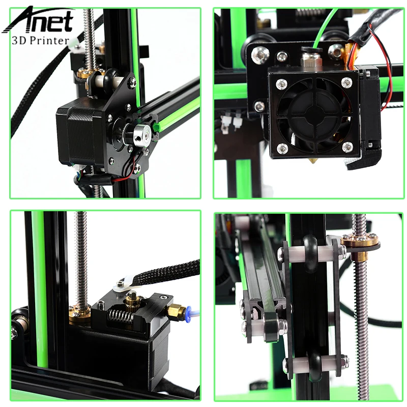 Anet E10 3D принтер алюминиевая рамка многоязычный DIY Набор ЖК экран настольная