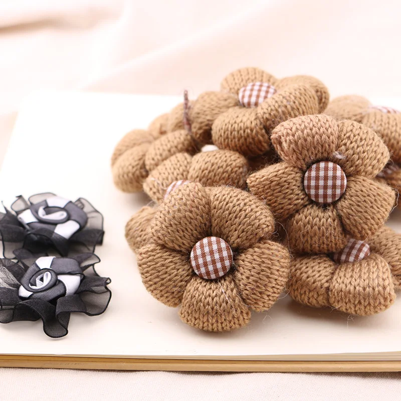 

1piece 4.5cm-7cm Hand-made Rose Cotton yarn wool hand-knitted DIY Crochet Cotton material
