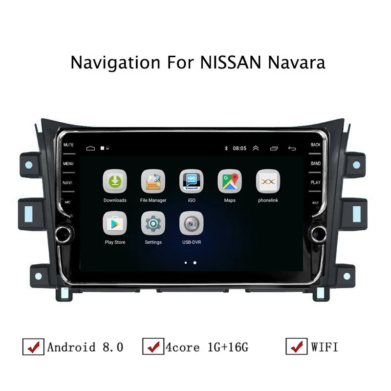 NAVITOPIA 10 1 дюймов автомобильный мультимедийный плеер Andriod 8 gps навигация для Nissan Navara