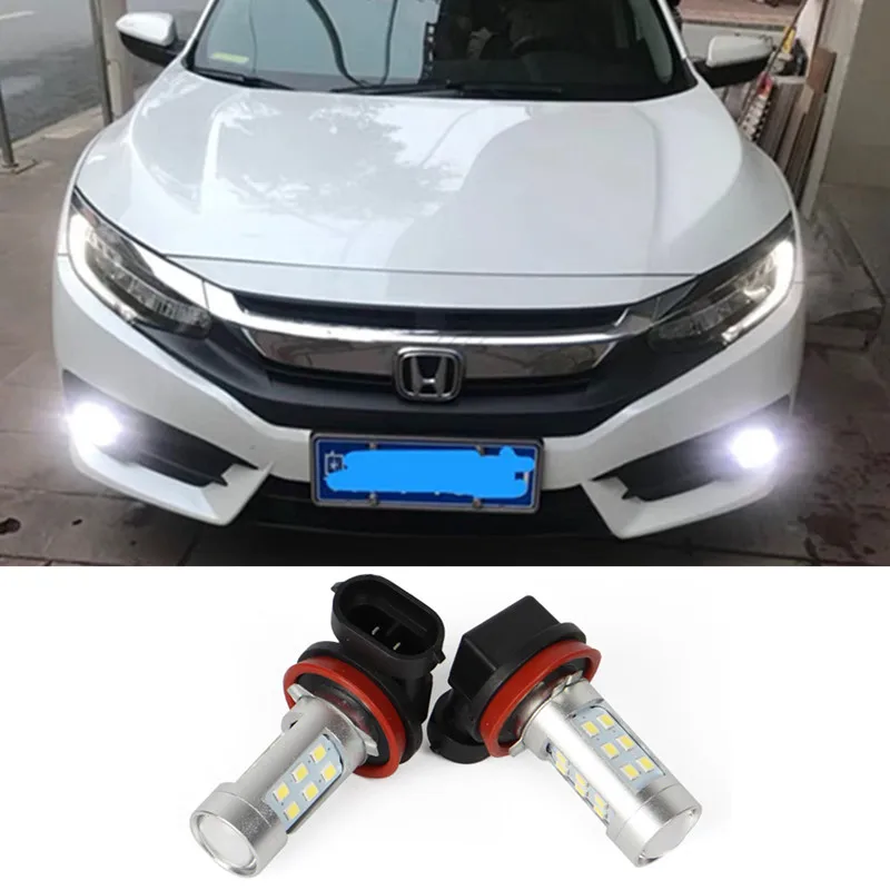 

2x H11 H8 LED Fog DRL Light Bulb Lamp For Honda civic fit accord Crider crv Daytime Running Light