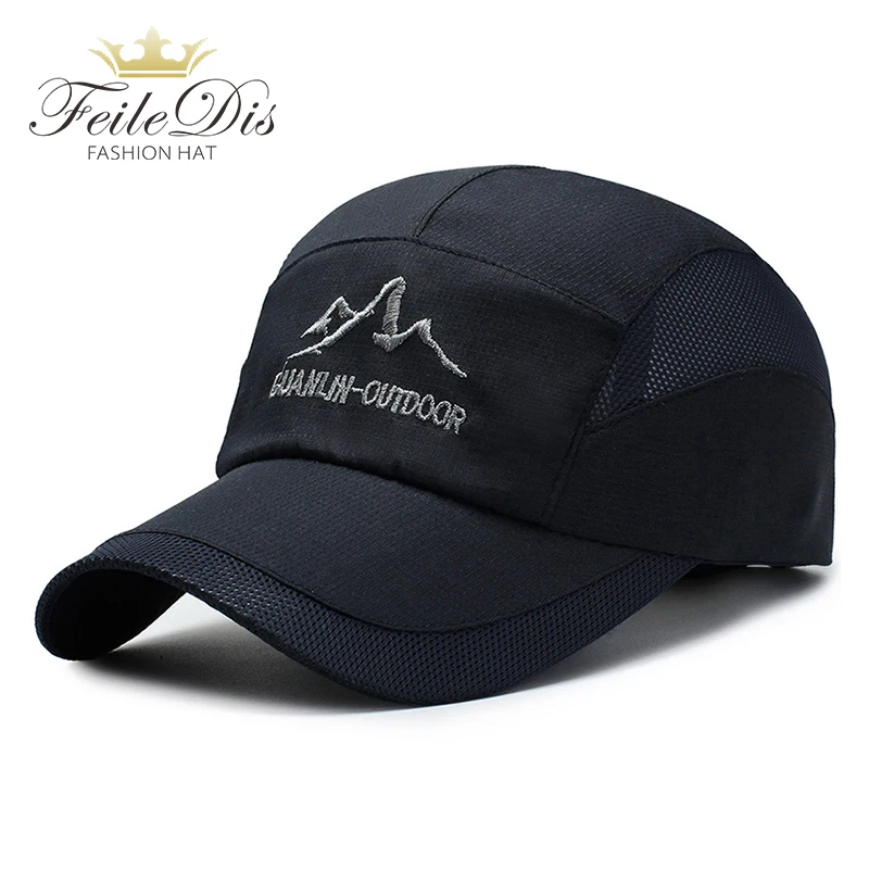 

[FEILEDIS] Men Women Summer Snapback Quick Dry Mesh Baseball Cap Sun Hat Bone Breathable Trucker Hats JMM-26