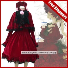 Платье «Rozen Maiden Shinku» в стиле Лолиты; карнавальный костюм; платье+ Паньер+ короткие штаны; Красная Шапочка