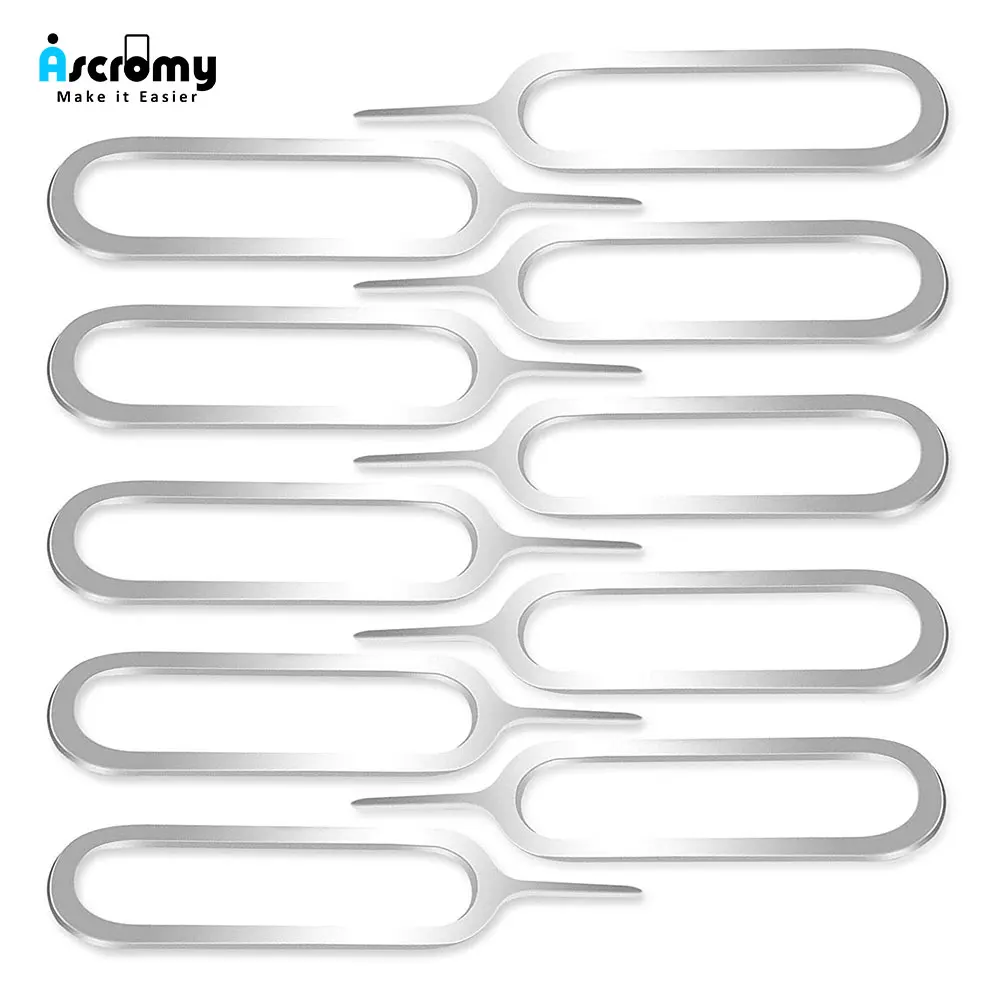 

Ascromy 10PCS Sim Card Tray Pin Eject Removal Tool Needle Opener Ejector For Xiaomi Redmi Note 7 Pro Huawei iPhone X XS Max XR 6