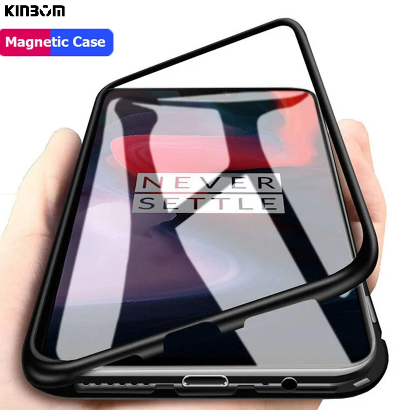Магнитный адсорбционный чехол KINBOM для oneplus 7 pro 5T 6T 5 магнитная металлическая рамка