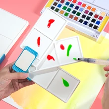 Акварельные краски инструменты для рисования палитра лоток переносная живопись для искусства принадлежности для рисования