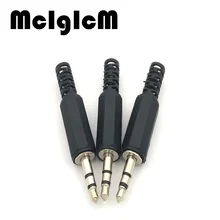 H032-11 20Pcs 3.5mm Audio Jack Plug Headphone male Connector 3.5mm jack plug 3.5 stereo plug Black Plastic LX1 Housing