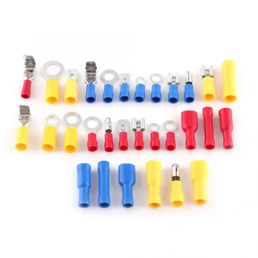 

Insulated Terminal 720 pcs Cable Lugs with Assortment Box Auto Connector Flat Connector 3 Colors