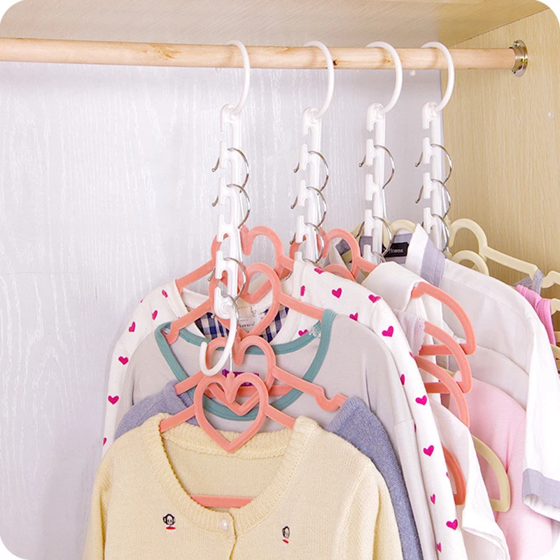 10pc Coat Bag Hat Hanger Robe Hooks Magic Hangers Closet Space Saving