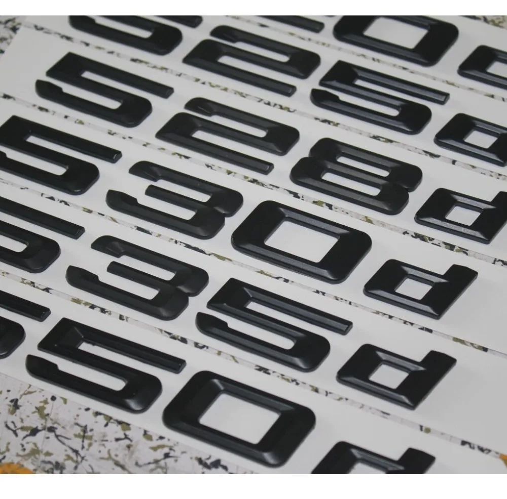 G38 Models E61 F07 Silver Chrome 520d Lettering Back Boot Lid Trunk Badge Emblem for 5 Series E93 F10 F11 G30 F18 G31 E60