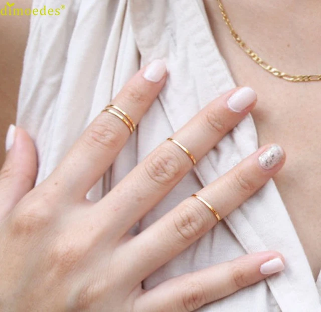 Diomedes Newest 5PCS/Set Rings Urban Gold Stack Plain Cute Above Knuckle Ring Ba Diomedes Newest 5PCS/Set Rings Urban Gold Stack Plain Cute Above Knuckle Ring Ba