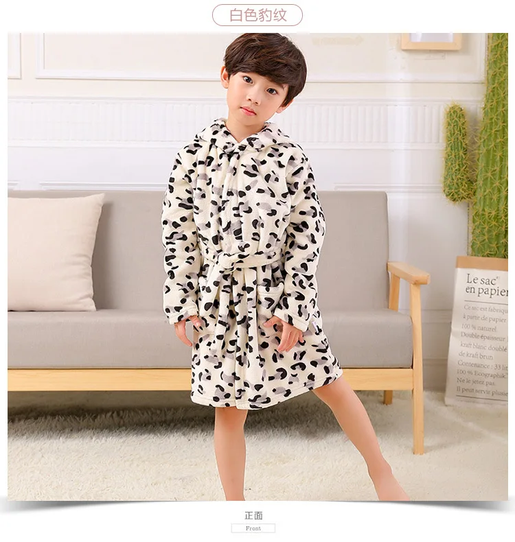 best Sleepwear & Robes Children Flannel Bathrobes Nightwear 2022 Fashion Children Pajamas Hooded Bathrobe Soft Bath Robe Cute Girls Robe Cartoon Gown designer nightgowns