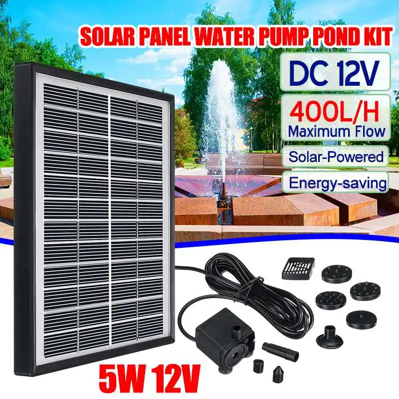 

New Solar Fountain Solar Water Fountain 400L/H Garden Pool Pond Outdoor Solar Panel Fountain Floating Fountain Garden Decoration