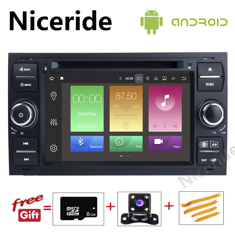 Top Android 8.0 Car Multimedia Player GPS Autoradio 2 Din 7 Inch For Ford/Mondeo/Focus/Transit/C-MAX/S-MAX/Fiesta 4GB RAM Radio PC 9