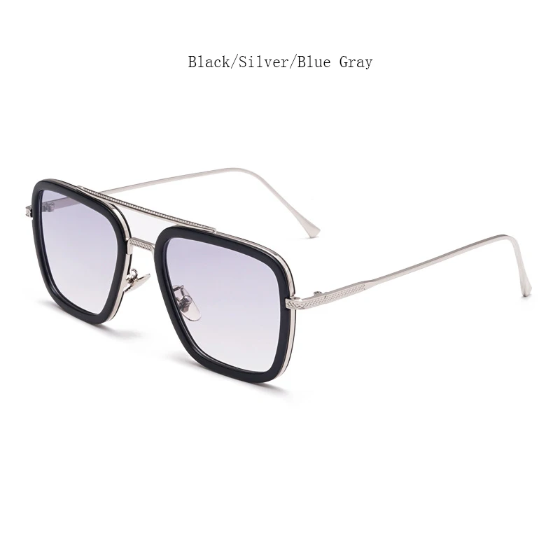 Mimiyou Squre мужские солнцезащитные очки, Ретро стиль Tony Stark солнцезащитные очки Железный человек классический модный Бренд Desgin UV400 очки оттенки oculos - Цвет линз: 3