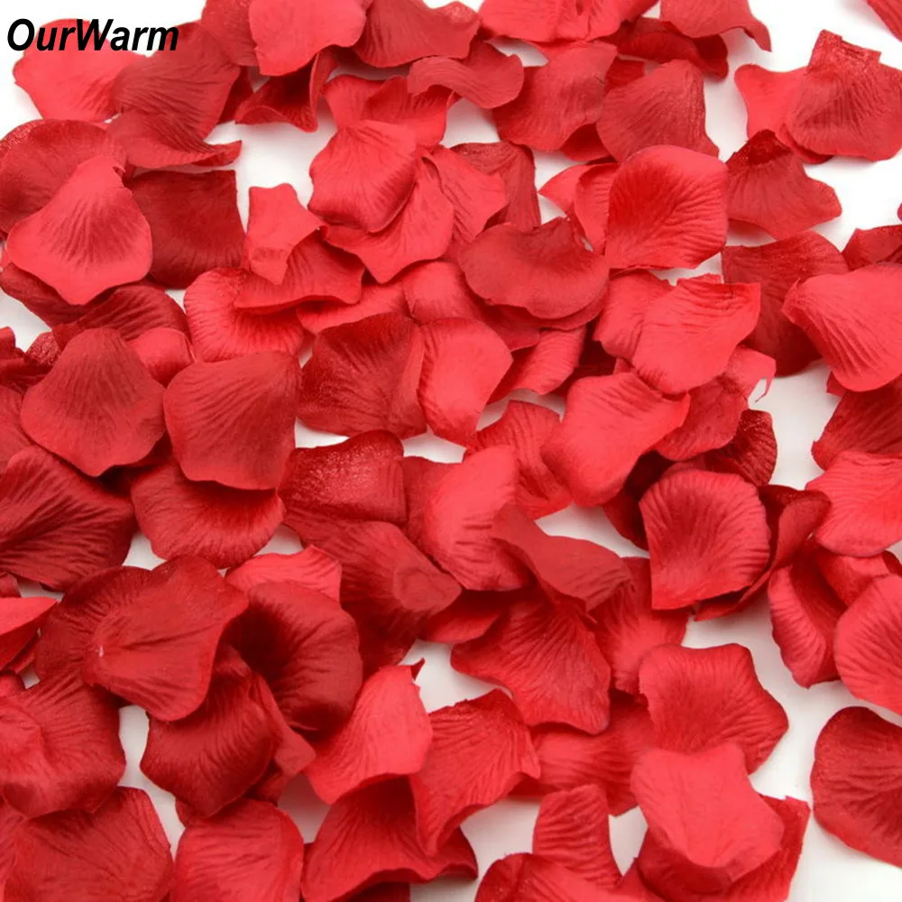 OurWarm 100Pcs Silk Rose Artificial Flower Petals Real ...