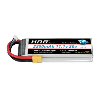 

2pcs HRB Lipo Battery 3s 11.1V 2200mAh 30C Lipo for RC Trex 450 500 Helicopter Quadcopter RC Car AKKU Bateria