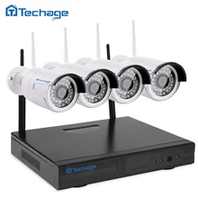 Techage 4CH 1080P Wireless NVR CCTV System Set P2P 4pcs WIFI IP Camera Outdoor 2.0MP Waterproof Security Video Surveillance Kit