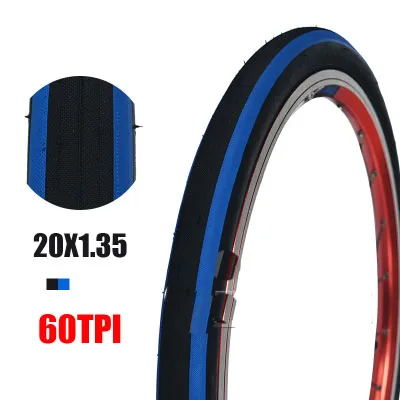 5 цветов 60TPI 20*1,35(32-406) велосипедная шина для BMX 2" Складные велосипедные шины 406 велосипедные части для езды на велосипеде - Цвет: BlackBlue