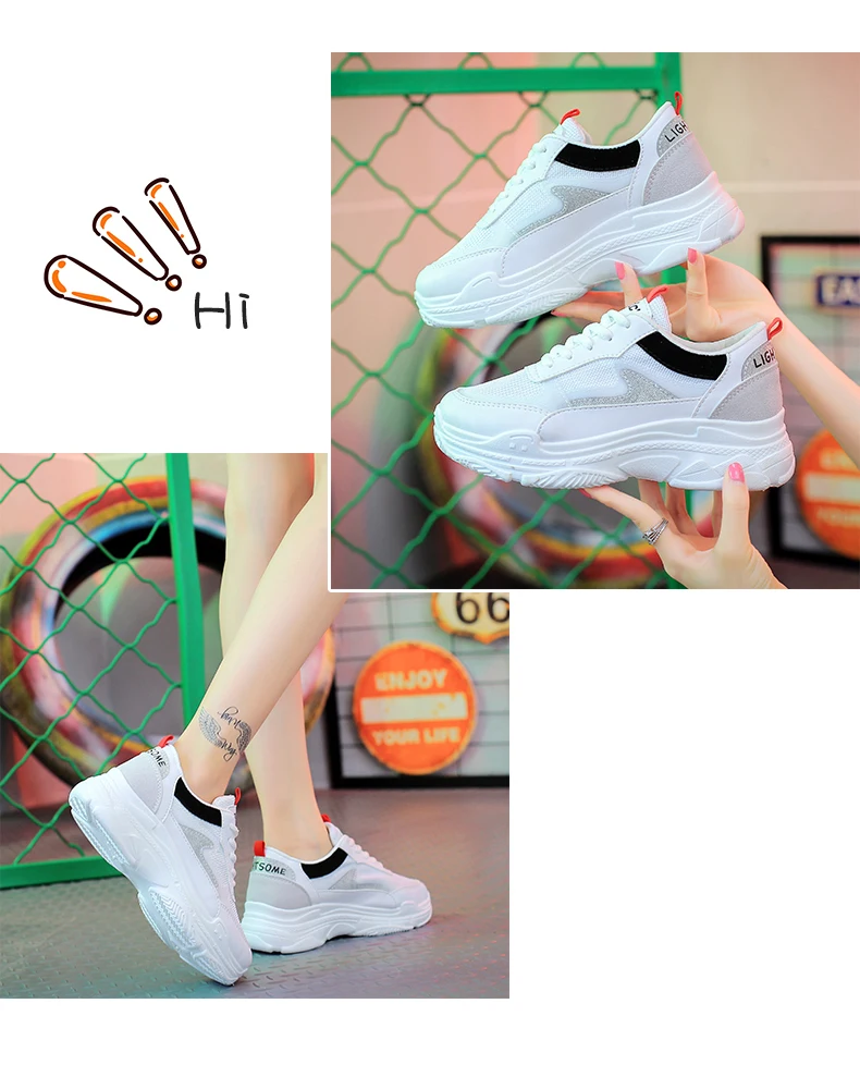 Fashion Sneakers Women Casual Shoes Breathable Flat Platform Ladies Shoes Tennis Lace Up Sport Women Vulcanize Shoes XZ64 (15)