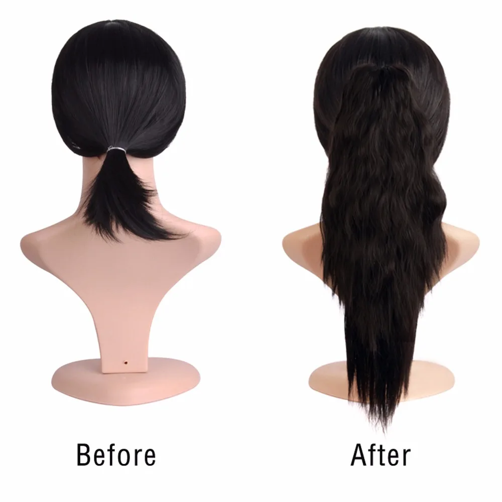 MapofBeauty длинные кудрявые 16 &quotКоготь Конский хвост клип в один кусок конский