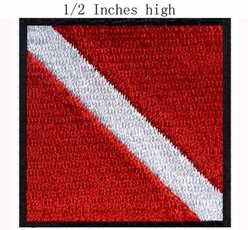 

ICS Diver Flag embroidery patch 0.5" high shipping/horizontal bar / Cross slash/horizontal corded fabric