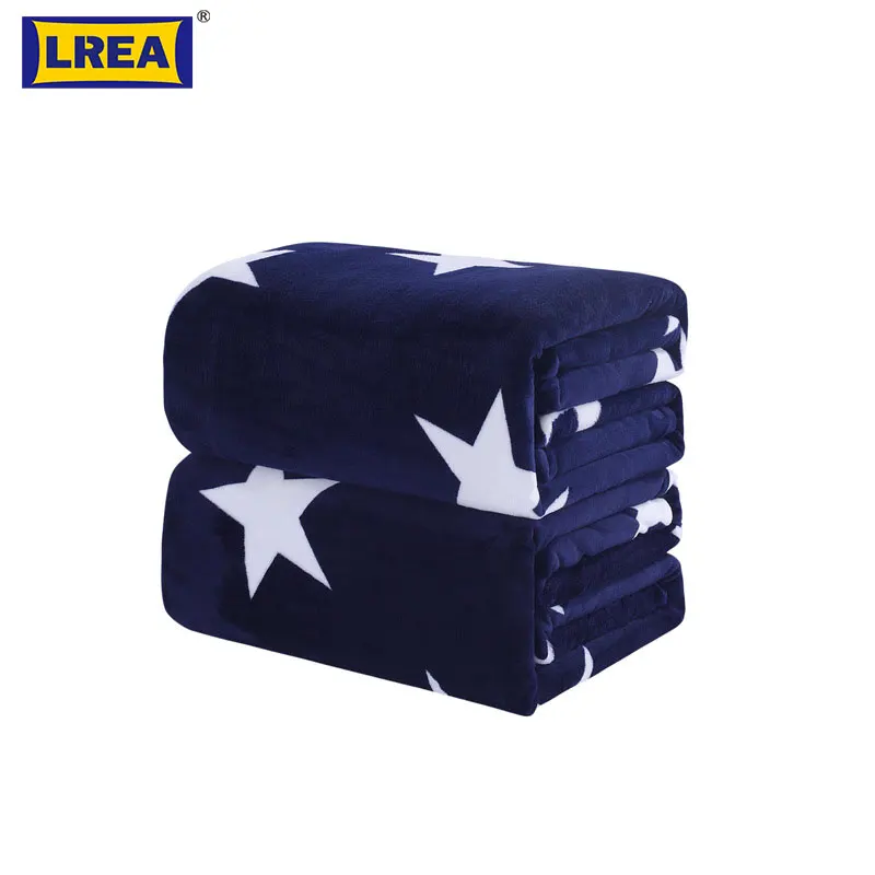 

Brand super discount 4 sizes Bright star bedspread blanket adult High Density Super Soft Flannel throw Blanket for the sofa LREA