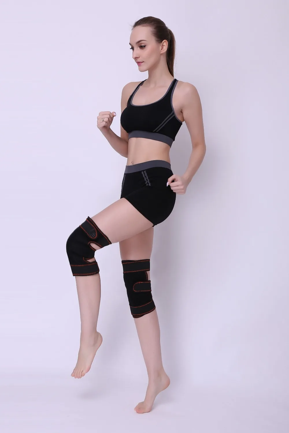 2 шт. колено поддержка обмотка для коленей эластичная бандажная лента ремешок для спортивных часов Наколенники Футбол, Баскетбол, спорт фитнес XC14