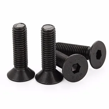 

10PCS M8 Black 10.9 Flat Head Screw Countersunk Hex Socket Cap Bolt M8*50/55/60/65/70/80/90/100mm