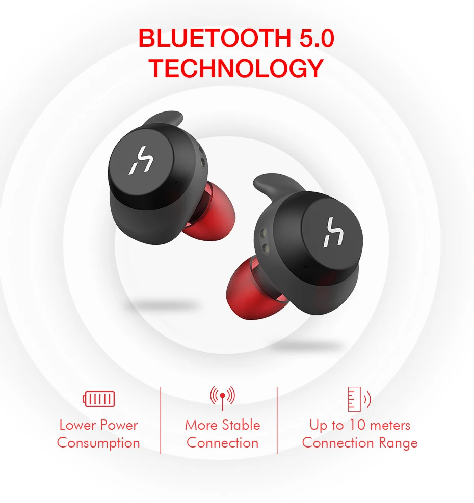 Avit TWS Bluetooth наушники настоящие Беспроводные спортивные наушники водонепроницаемые 3D стерео наушники с микрофоном для звонков с громкой связью G1