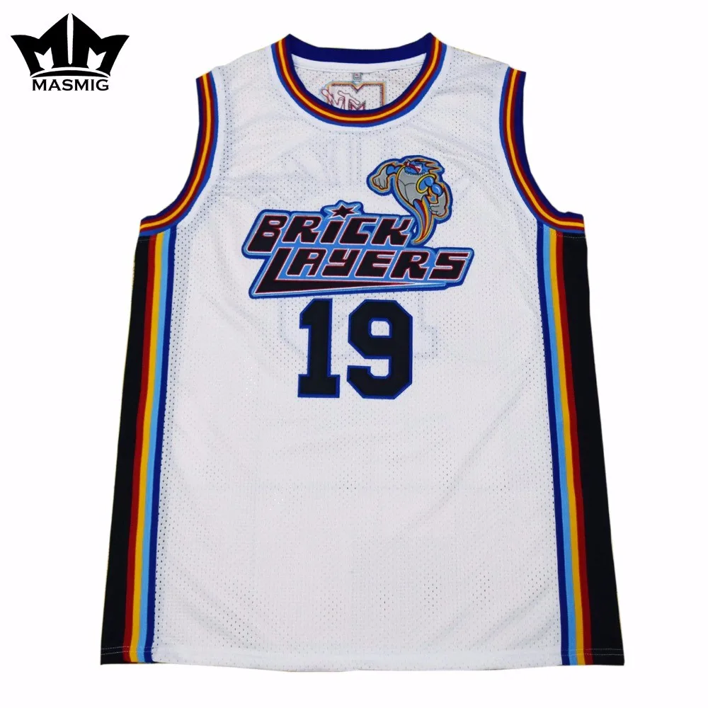 MM MASMIG Aaliyah Bricklayers 19 Basketball Jersey White For Free Shipping S M L XL XXL XXXLin