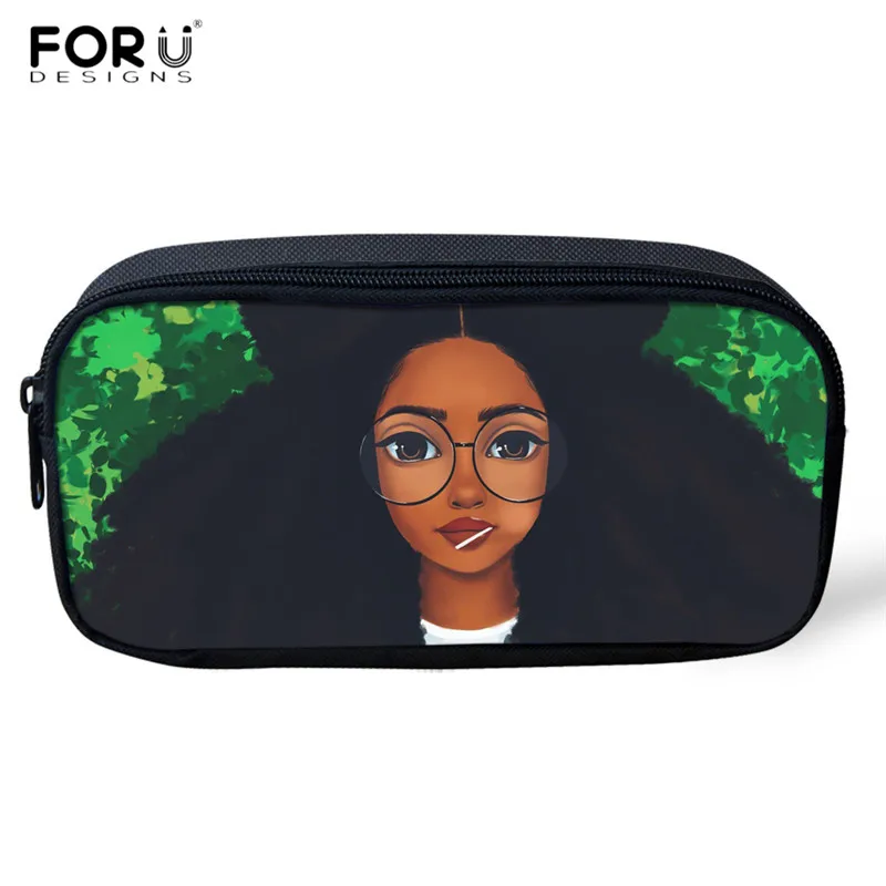 FORUDESIGNS/черная девочка магический узор 3 шт. школьные сумки афро для девочек женские забавные рюкзаки для ноутбука модные дорожные сумки - Цвет: HMA107K