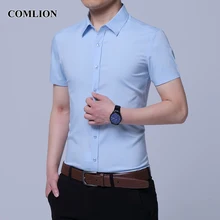 Comlion рубашка Для мужчин Новое поступление мужской монотонная Блузка Новые летние тенденции моды Для мужчин рубашка воздухопроницаемая комфортная обувь Лучшие продажи Q002