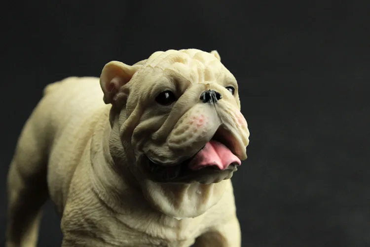 10 см Bulldog имитация собаки щенка игрушки для животных смолы коллекционной экшн