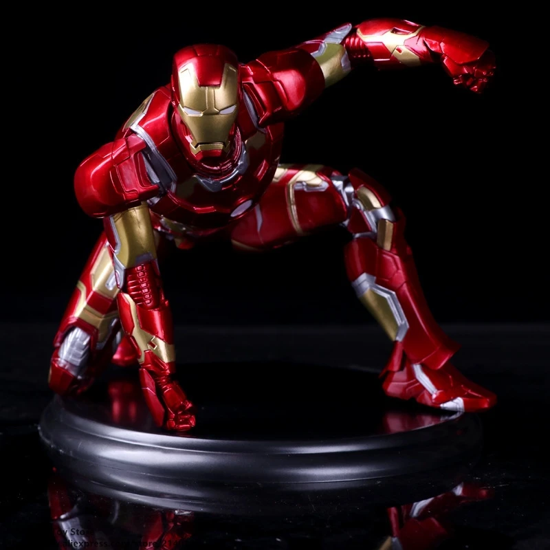 

DISNEY Marvel Avengers Iron Man 3 17cm Action Figure Anime Mini Decoration PVC Collection Figurine Toy model for children gift