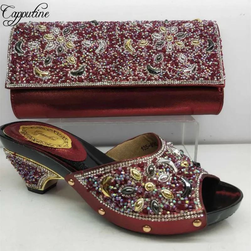 Us 45 56 33 Off Cutine Fashion African Shoes And Bags Matching Set Las Shoe Bag Italy High Quality Bl125c In