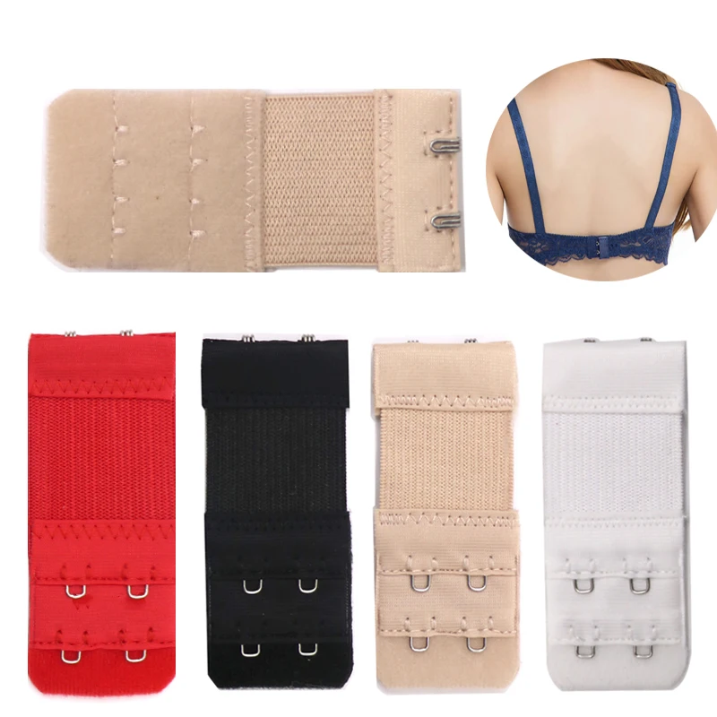 6PCS of Womens 3 Rows Bra Extender in 3 Different Colors