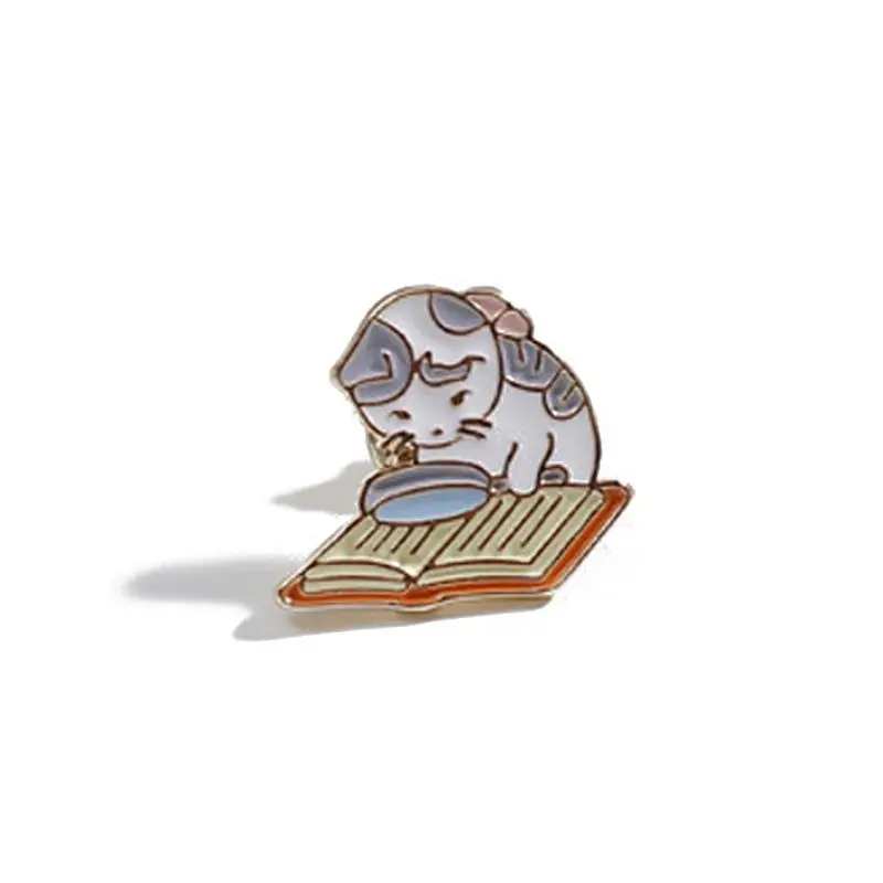 Креативные супер милые броши-кошки животное кролик эмаль нагрудные булавки одежда значок - Окраска металла: 24