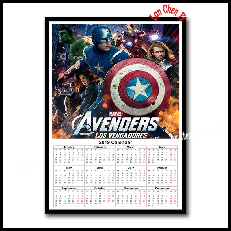 2019 Marvel Desk Top Calendar Avengers Infinity War Heroes High