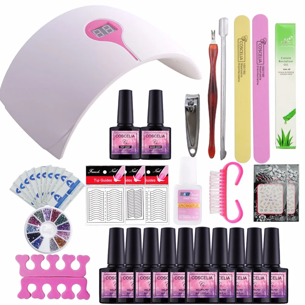 Buy Full Set Gel Nail Tools Soak Off UV Gel Polish