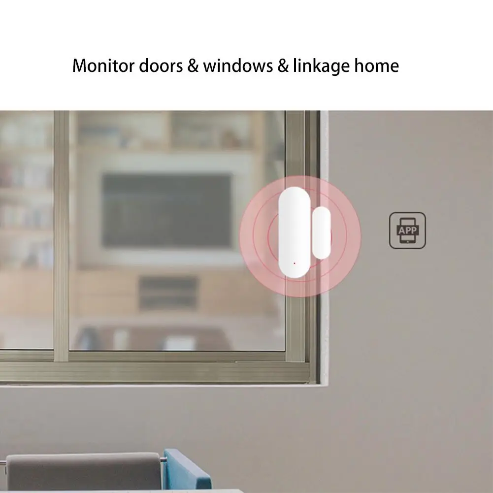 Высококачественный WiFi датчик для двери Поддержка Google Home Alexa голосовое управление