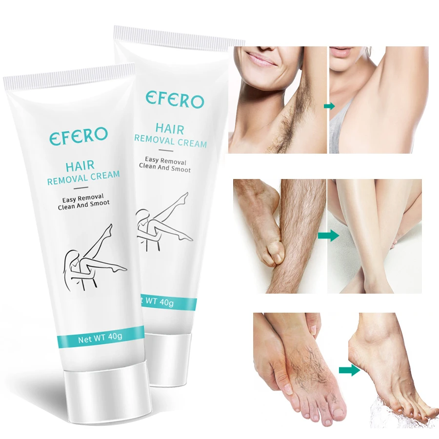 

EFERO Painless Hair Removal Cream For Women Men Body Hand Legs Wax Smooth Easy Removal Depilatory Hair Loss Underarm Cream