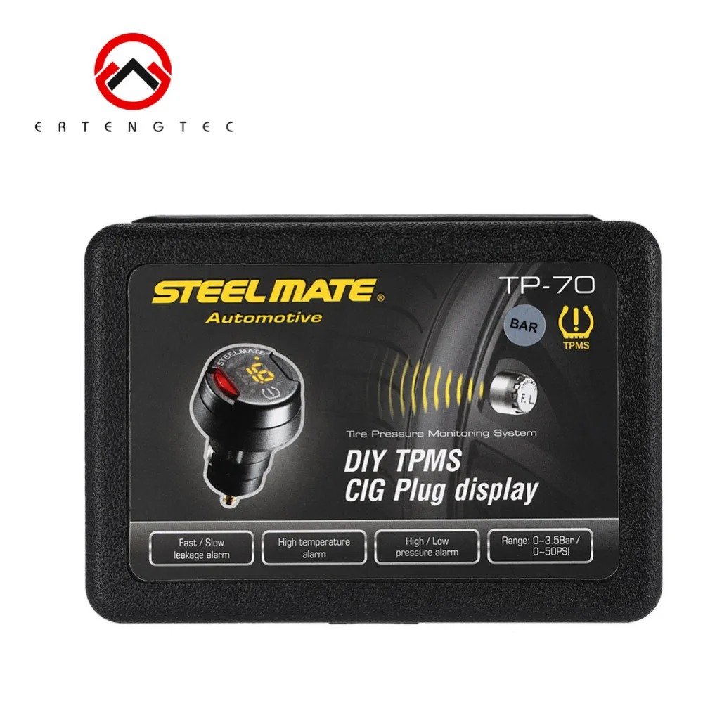 Steelmate Tire Pressure Monitor Wireless DIY TPMS System Car Alarm 4
