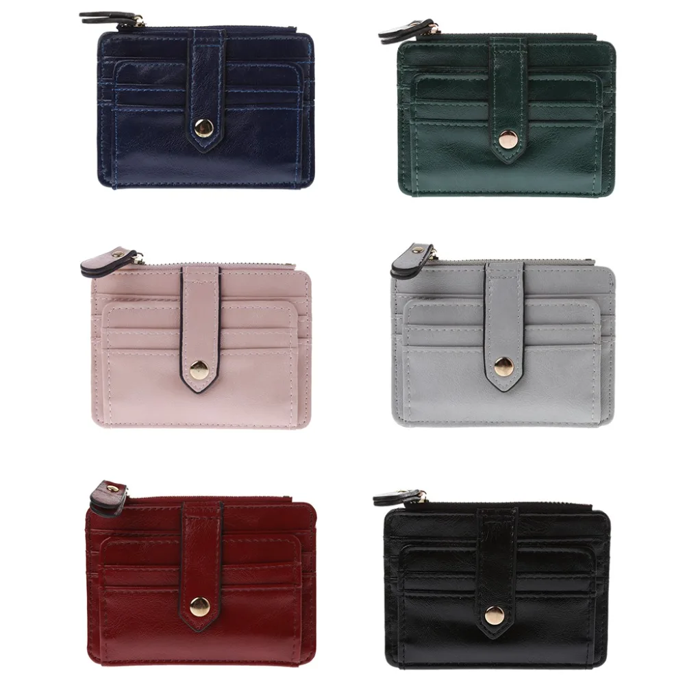 Women Girl Mini ID Credit Card Holder Coin Purse Wallet Pockets Slim
