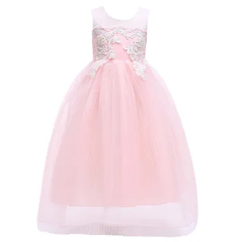 

Summer Dress for Girls Children Sleeveless Flower Girls Wedding Bridesmaid Dress for Kids Elegant Princess Party Girls Dress