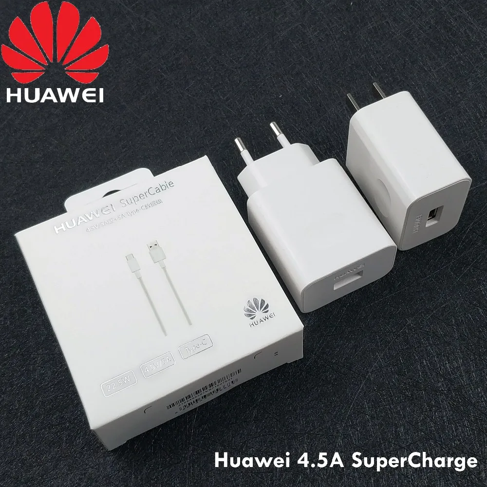 

Original Huawei Honor 10 Charger 3.0 5A Quick Fast Wall SuperCharge power adapter ,usb Type-C Cable for Huawei mate 20 10 9 P20